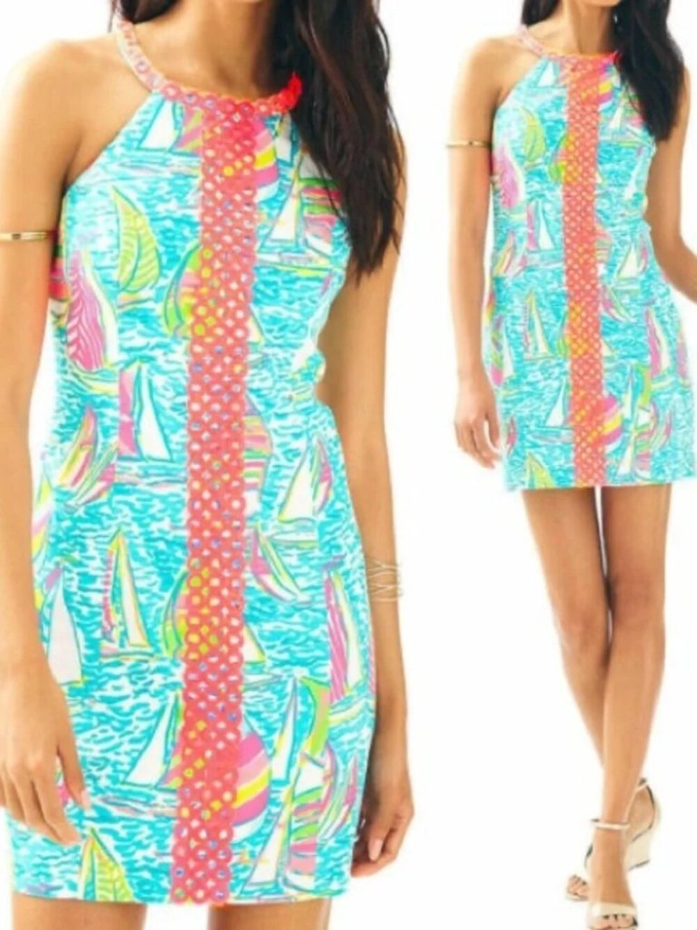 Lilly Pulitzer Sasha Shift Dress Sleeveless Ugotta Regatta Women's Size 00